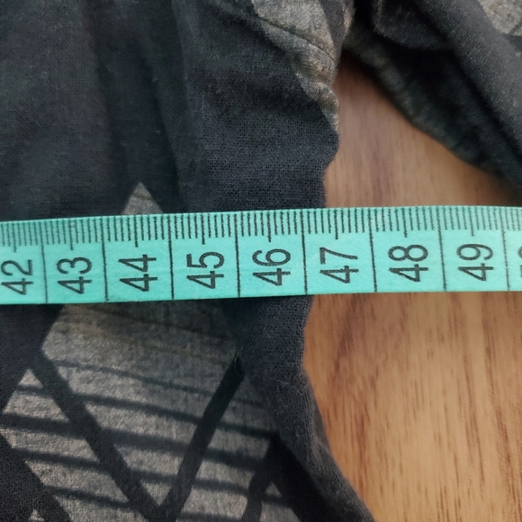 All Saints Button Down Short Sleeve Shirt Men's Small Black Gray Geometric - Picture 4 of 6